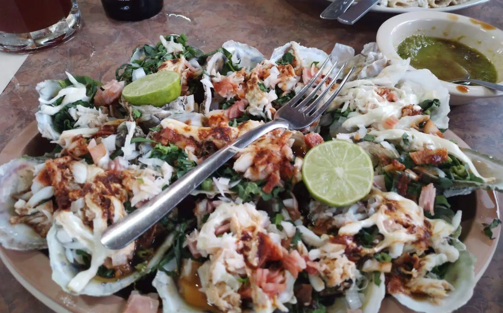 Mariscos como cenas de Navidad  